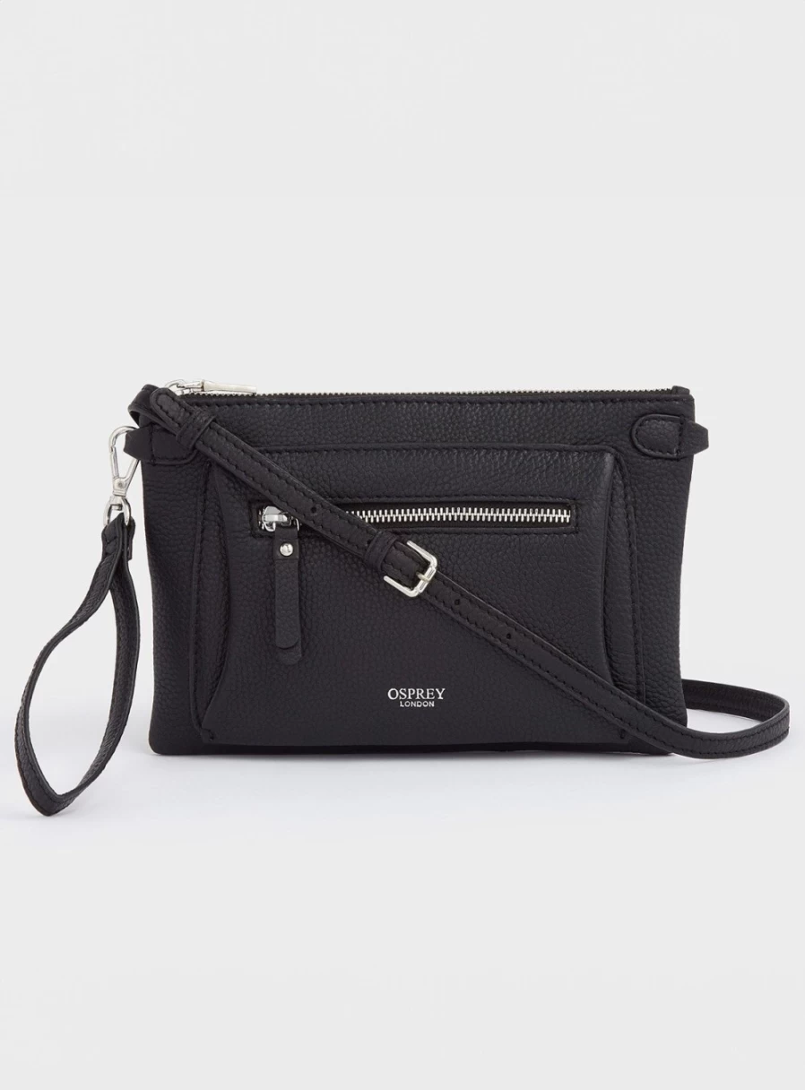 Osprey London Ruby Leather Crossbody Clutch for Women - Stylish Handbag Purse