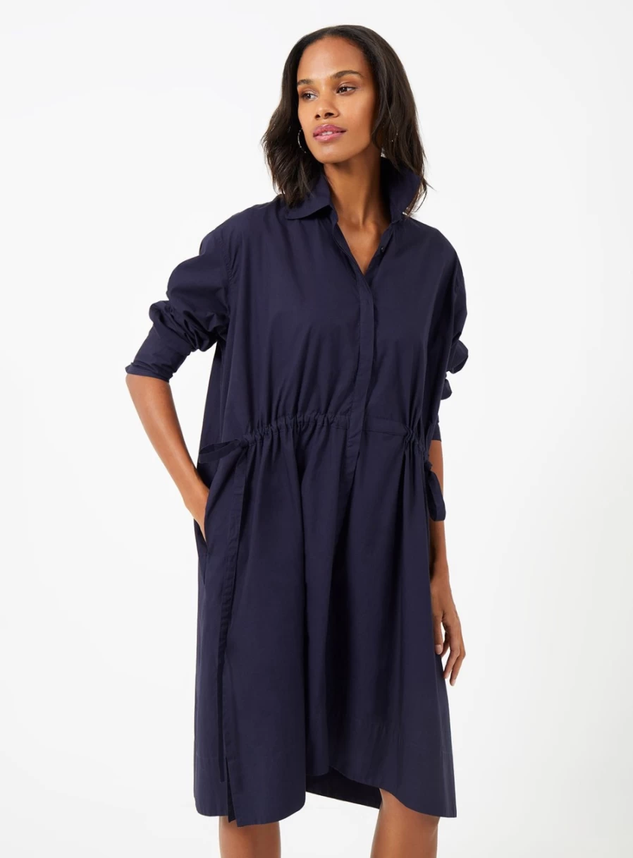 French Connection Women's Rhodes Poplin Shirt Dress - Casual Summer Style L