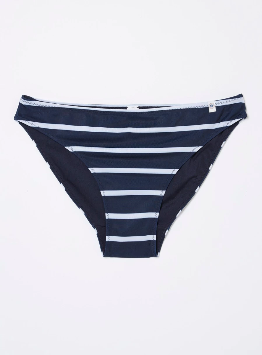 FatFace Women's Navy Breton Bikini Bottoms - Size 20 | Striped Swimwear Bottom