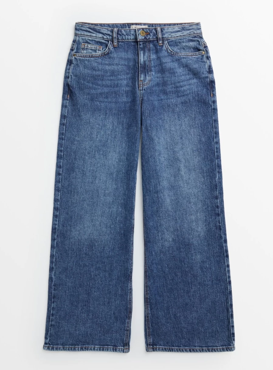 Tu Petite Women's Petite Mid Wash Wide Leg Jeans - Size 16S