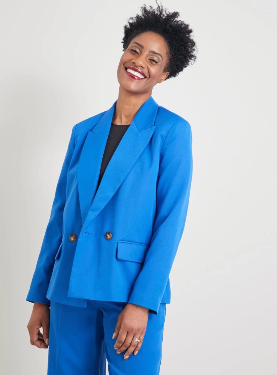 Tu Women's Blue Blazer - Classic Tailored Jacket for Elegant Style