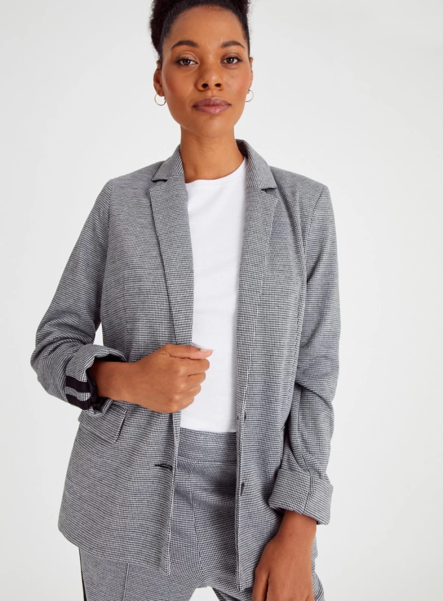 Tu Women's Mono Coord Check Blazer - Stylish Checkered Pattern Jacket for Women