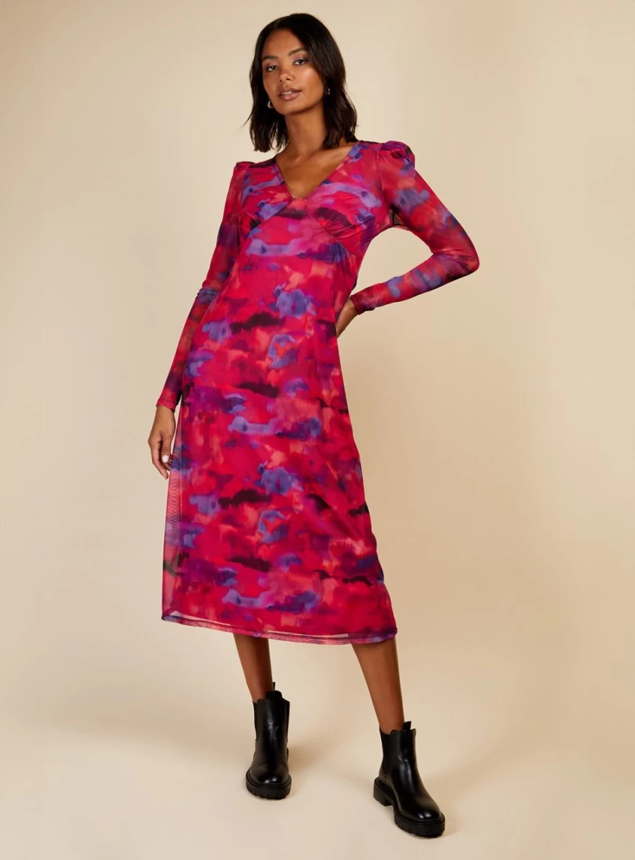 Vogue Williams Women's Printed Mesh Midaxi Dress Size 12 - Stylish Floral Pattern Summer Outfit