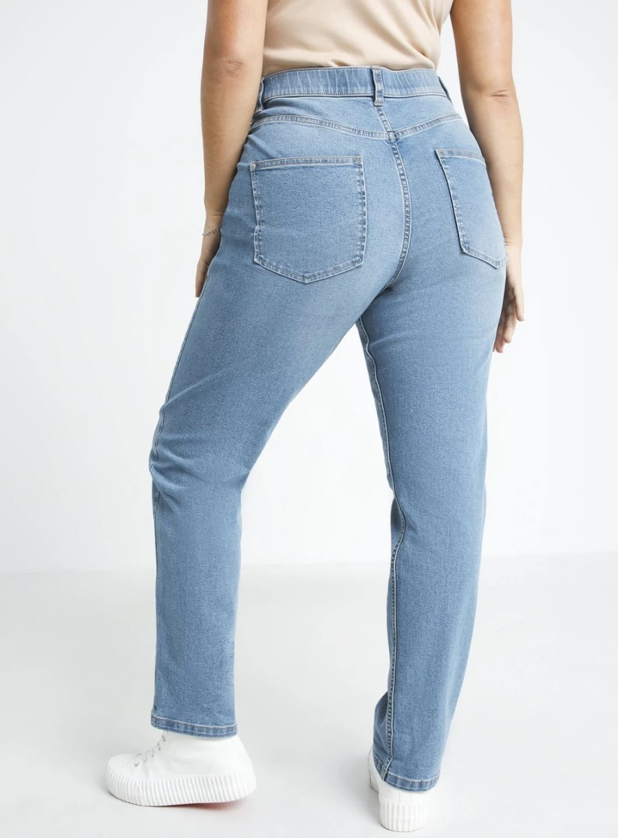 Simply Be Women's 24/7 Mid Rise Vintage Boyfriend Jeans in Size 28 - Comfort Stretch Denim